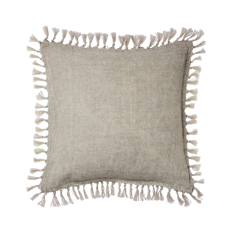 Genoa Grey Vintage Washed Linen Cushion