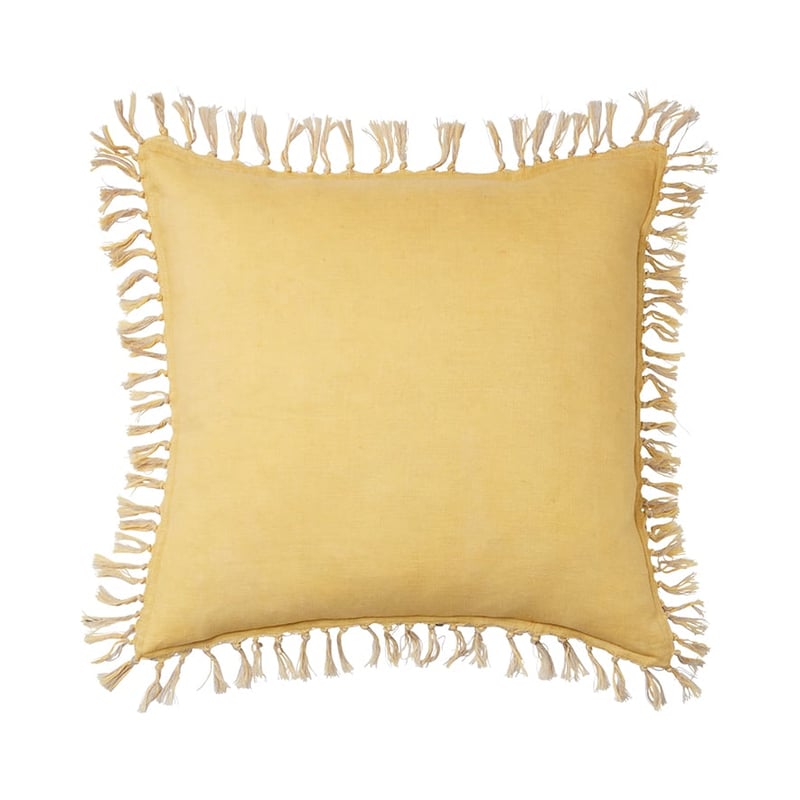 Genoa Vintage Washed Linen Cushion Mustard 