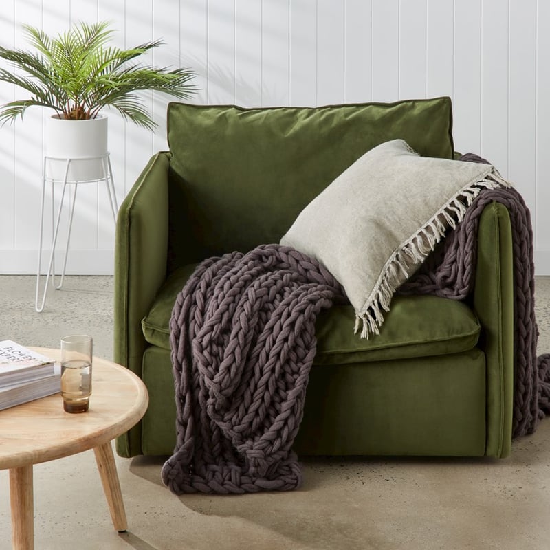 Genoa Grey Vintage Washed Linen Cushion