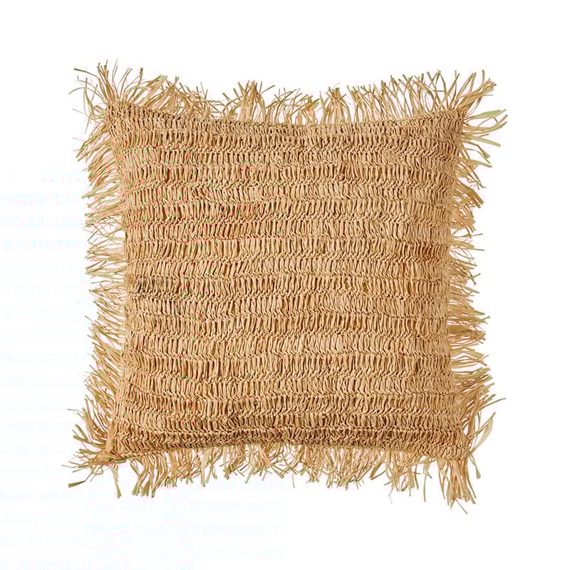 Belongil Raffia Cushion Natural 