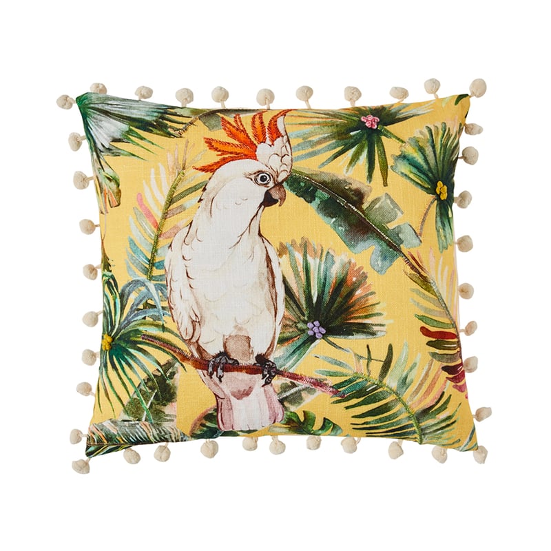 Cockatoo Jungle Cushion Yellow 
