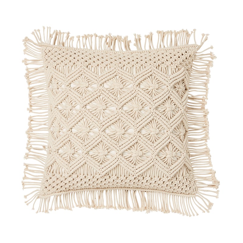 San Remo Macrame Cushion Natural 