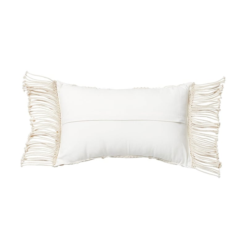 San Remo Macrame Cushion Natural & Mustard 