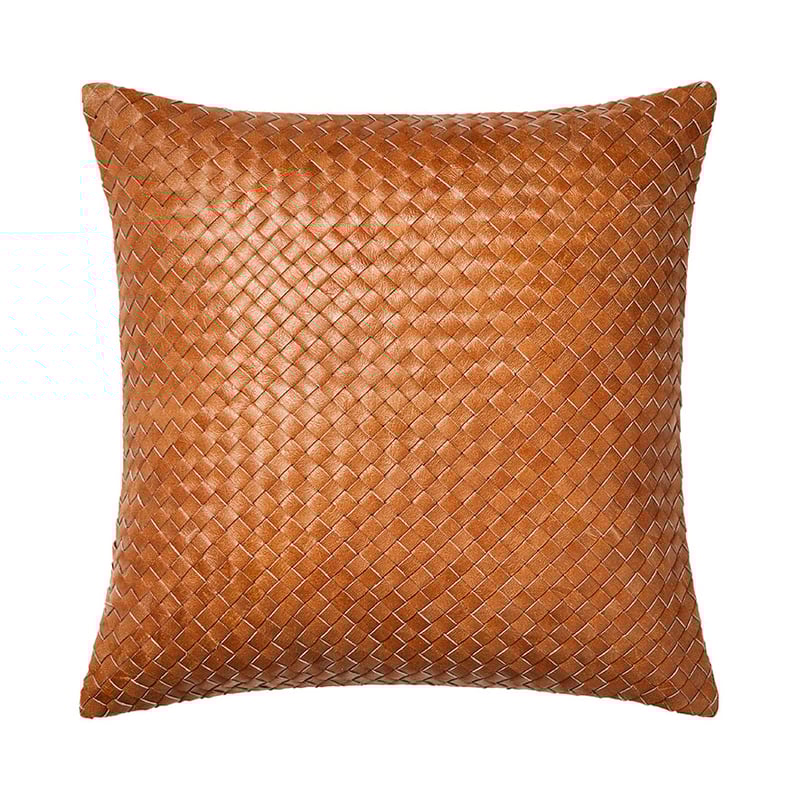 Amalfi Tan Leather Cushion