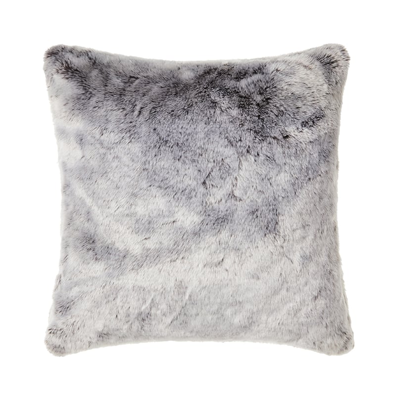Montana Grey Wolf Fur Cushion 