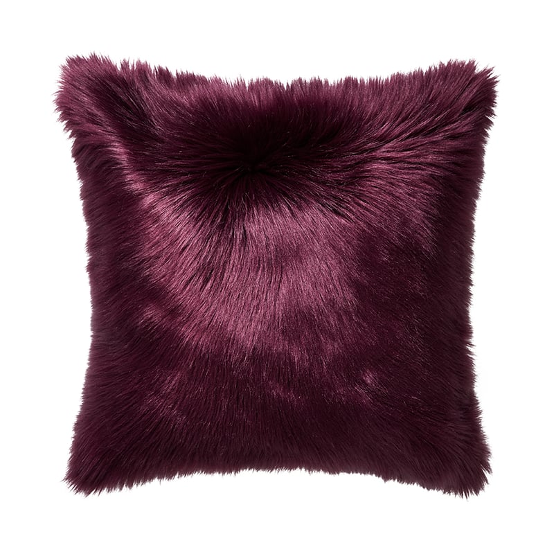 Alpine Fur Plum Cushion 