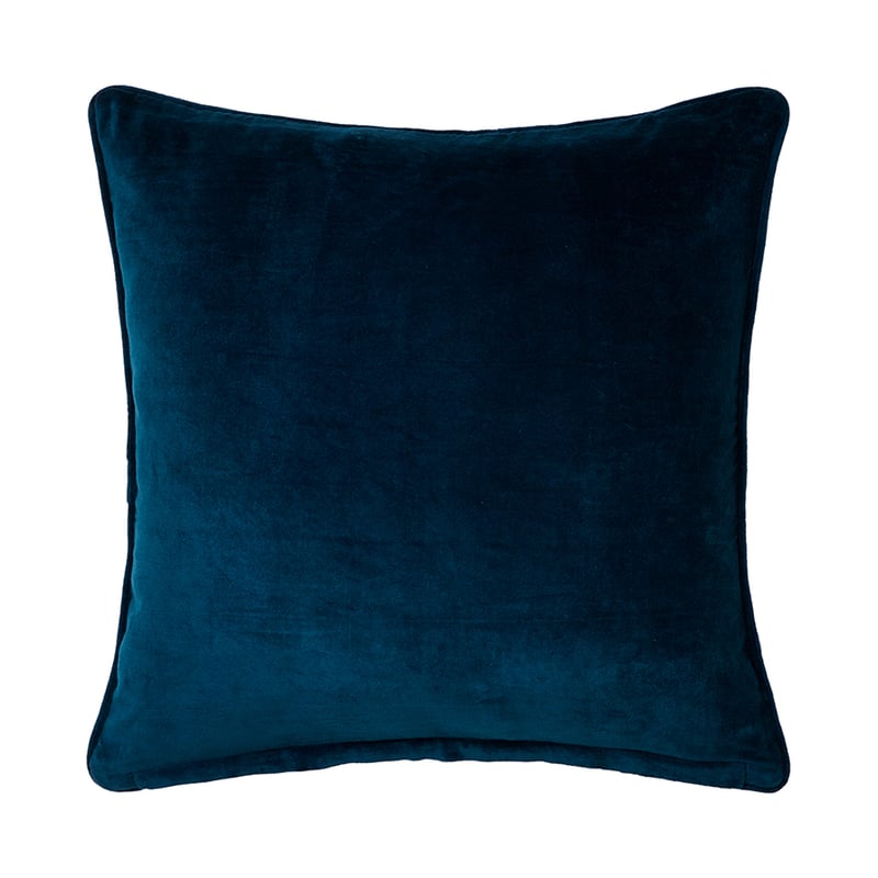 Mongolian Garden Blue Velvet Cushion 