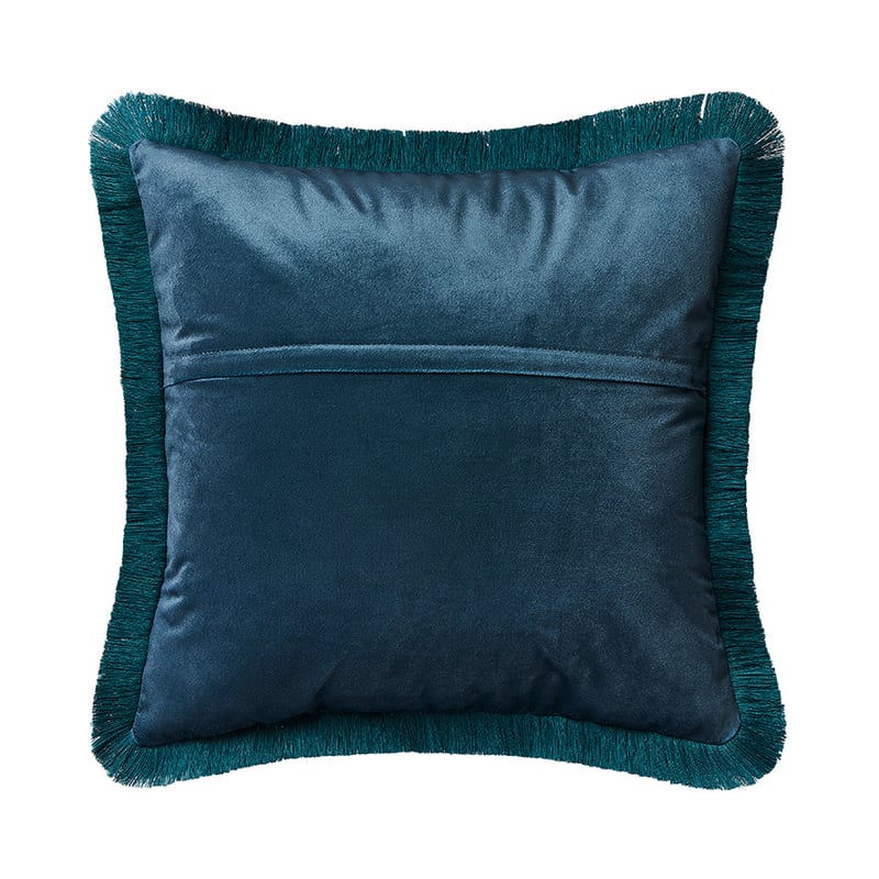 Midnight Barn Owl Teal Cushion
