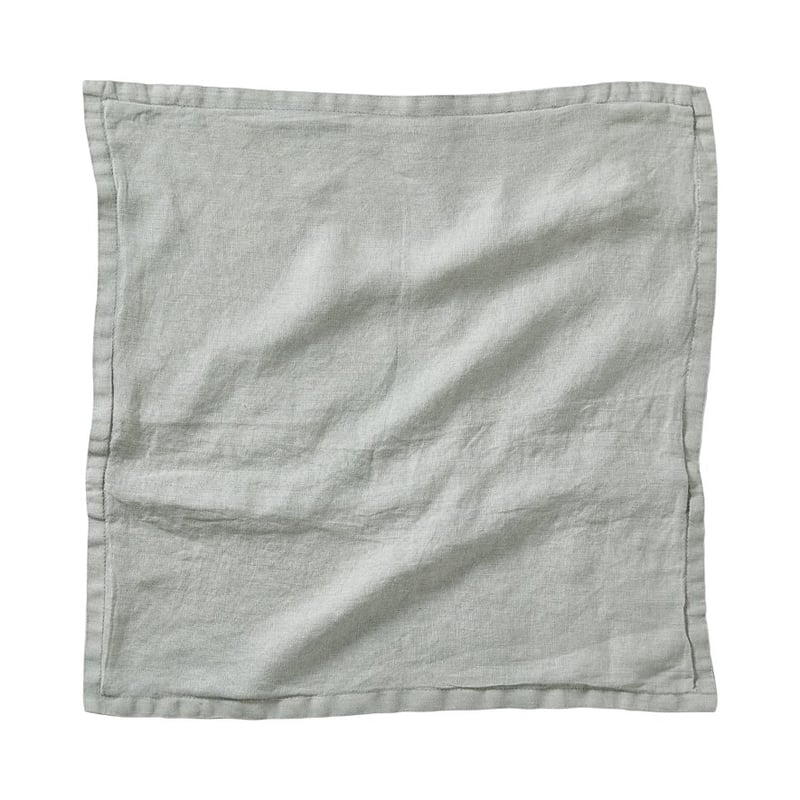 Belgian Vintage Washed Linen Mineral Green Cushion Cover