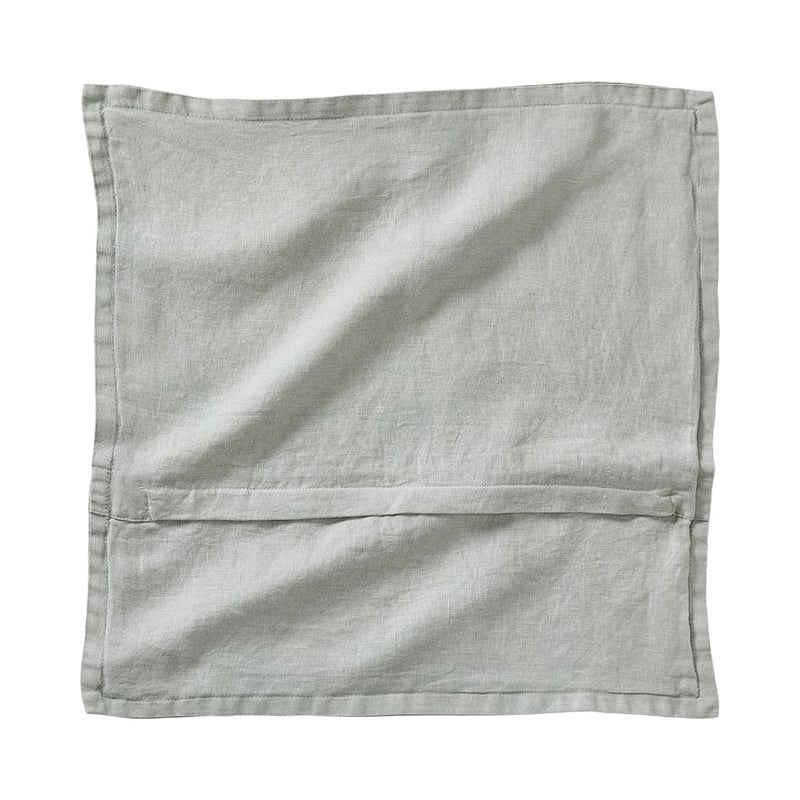 Belgian Vintage Washed Linen Mineral Green Cushion Cover