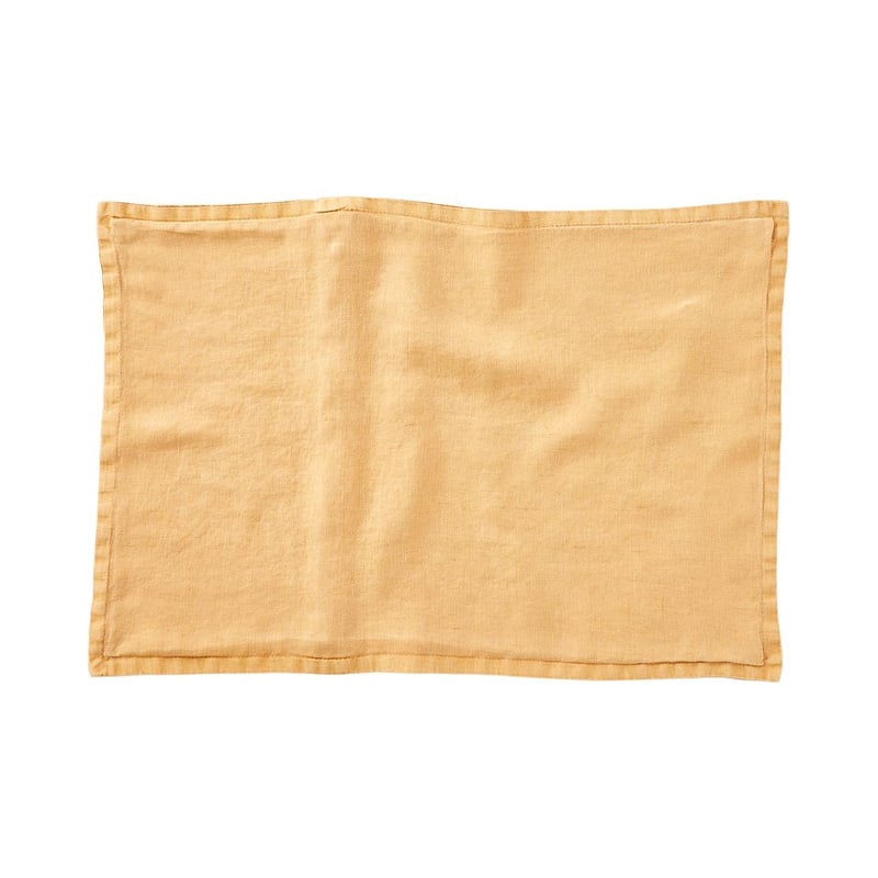 Belgian Vintage Washed Linen Burnt Butter Long Cushion Cover