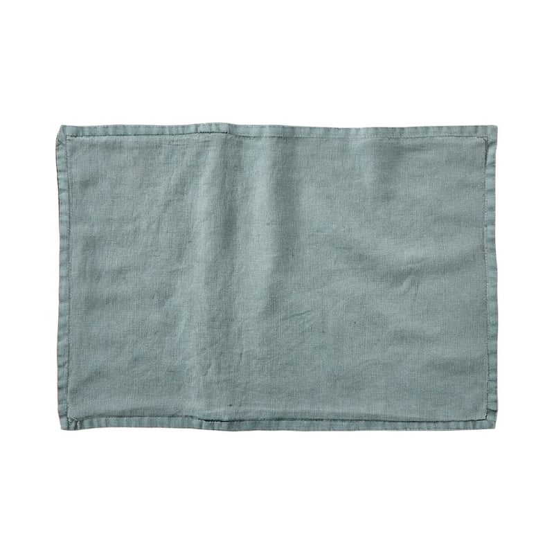 Belgian Vintage Washed Linen Deep Sage Long Cushion Cover