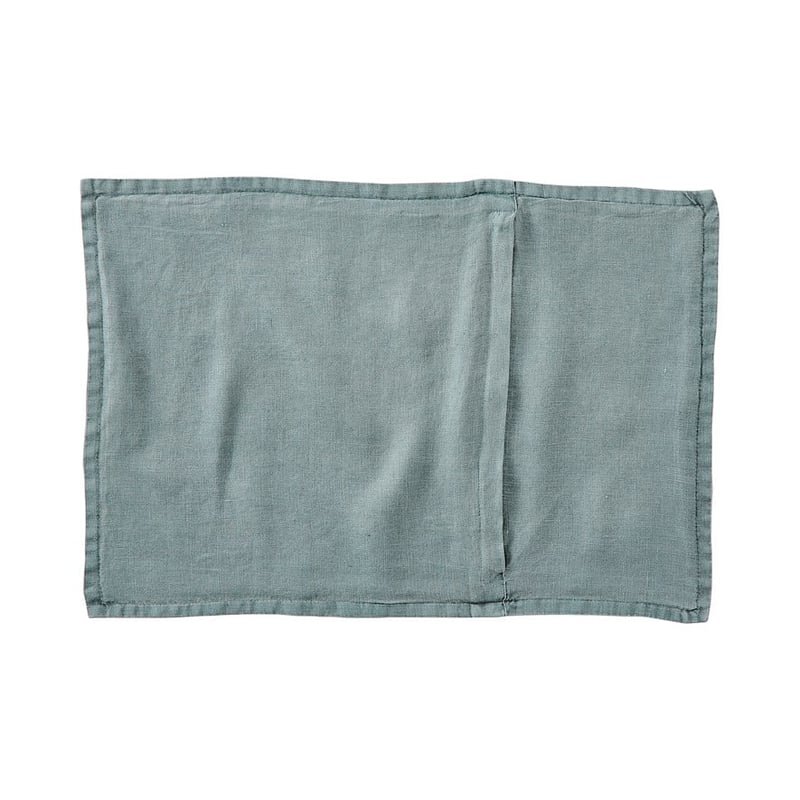 Belgian Vintage Washed Linen Deep Sage Long Cushion Cover