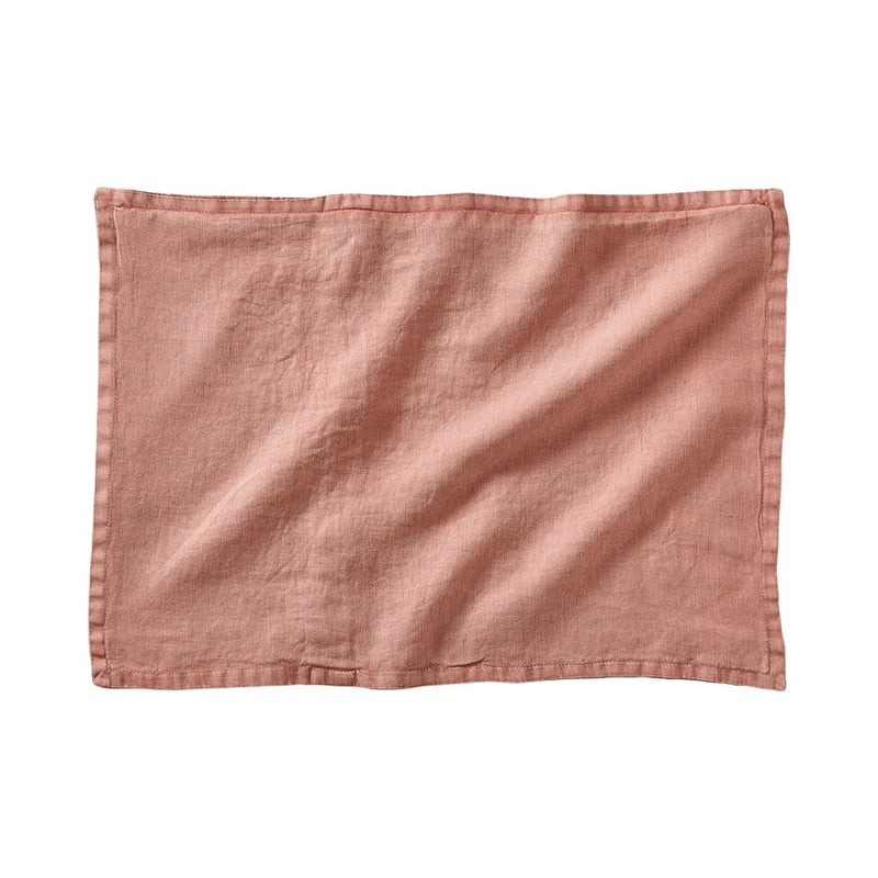 Belgian Vintage Washed Linen Dusty Rose Long Cushion Cover