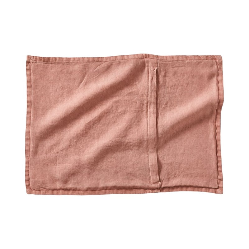 Belgian Vintage Washed Linen Dusty Rose Long Cushion Cover