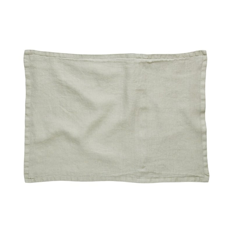 Belgian Vintage Washed Linen Eucalyptus Long Cushion Cover