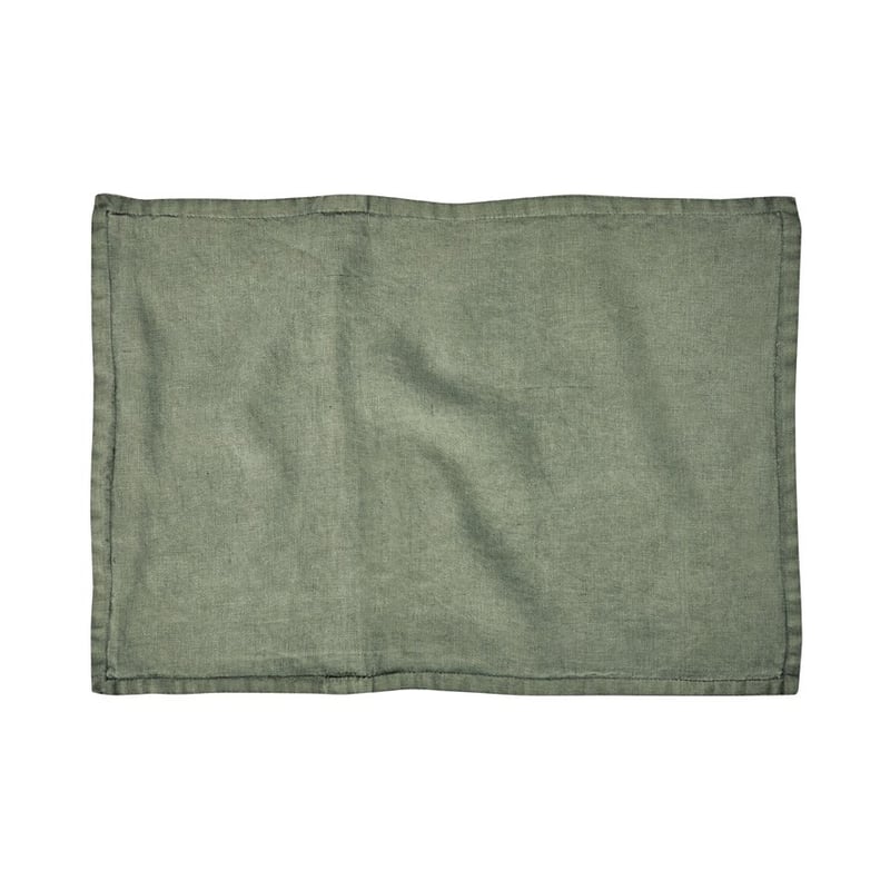 Belgian Forest Vintage Washed Linen Long Cushion