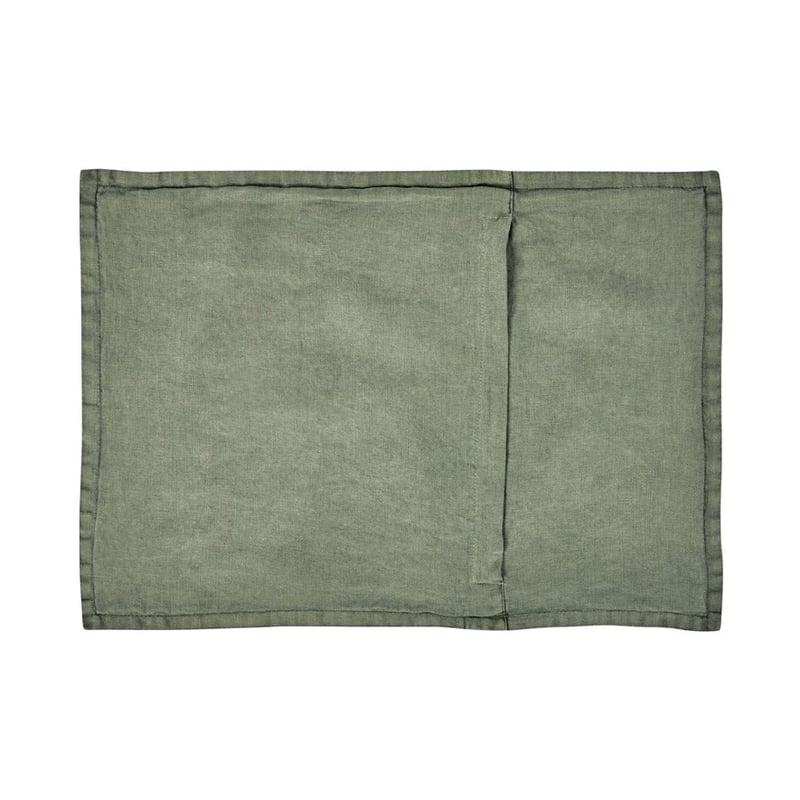 Belgian Forest Vintage Washed Linen Long Cushion