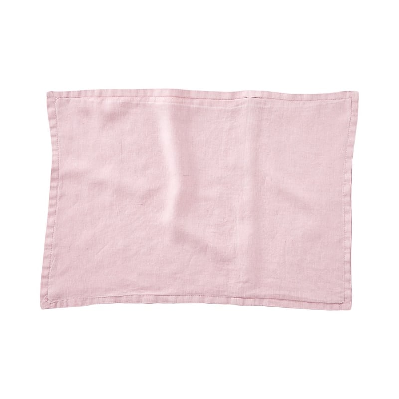 Belgian Vintage Washed Linen Mauve Shadows Long Cushion Cover