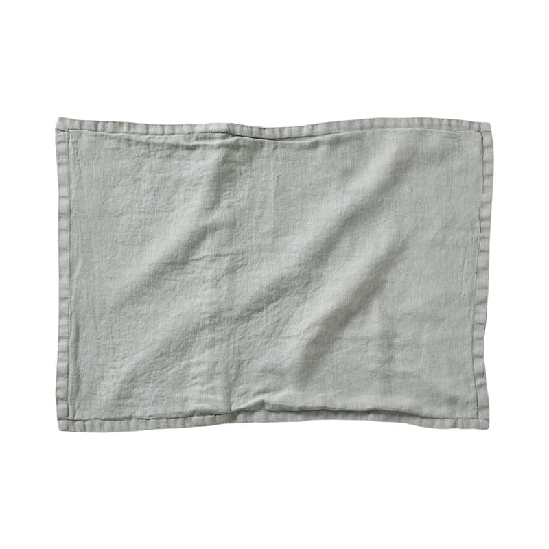 Belgian Vintage Washed Linen Mineral Green Long Cushion Cover