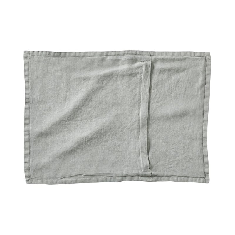 Belgian Vintage Washed Linen Mineral Green Long Cushion Cover