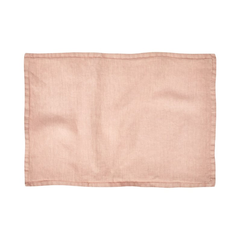 Belgian Vintage Washed Linen Nude Pink Long Cushion Cover