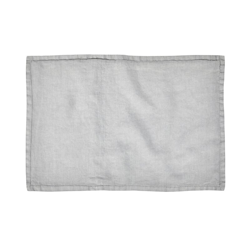 Belgian Seal Grey Vintage Washed Linen Long Cushion