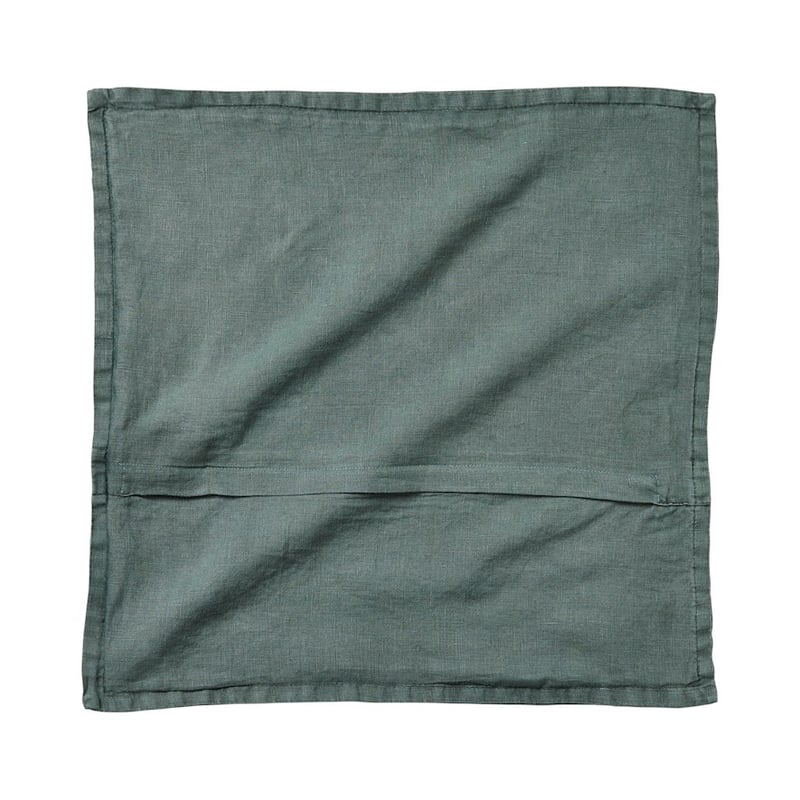 Belgian Vintage Washed Square Cypress Linen Cushion Covers