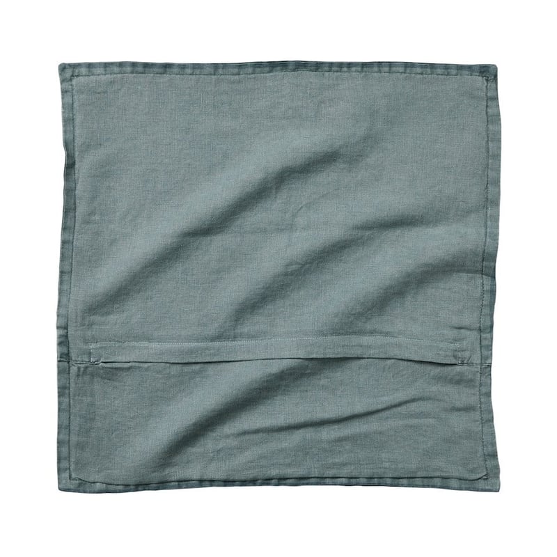 Belgian Vintage Washed Linen Deep Sage Square Cushion Cover