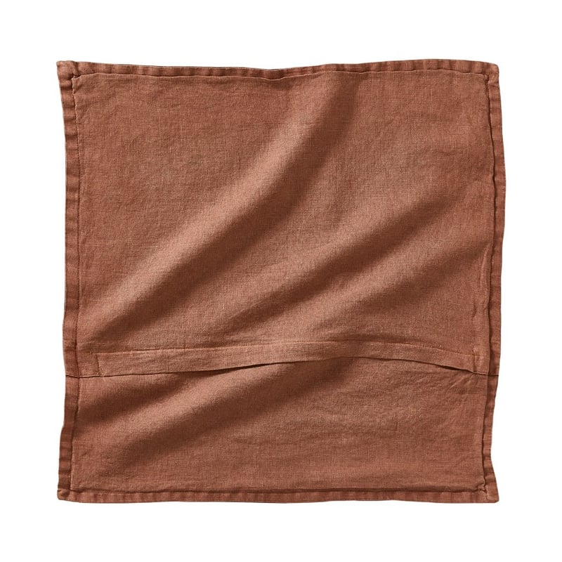 Belgian Vintage Washed Linen Desert Sand Square Cushion Cover