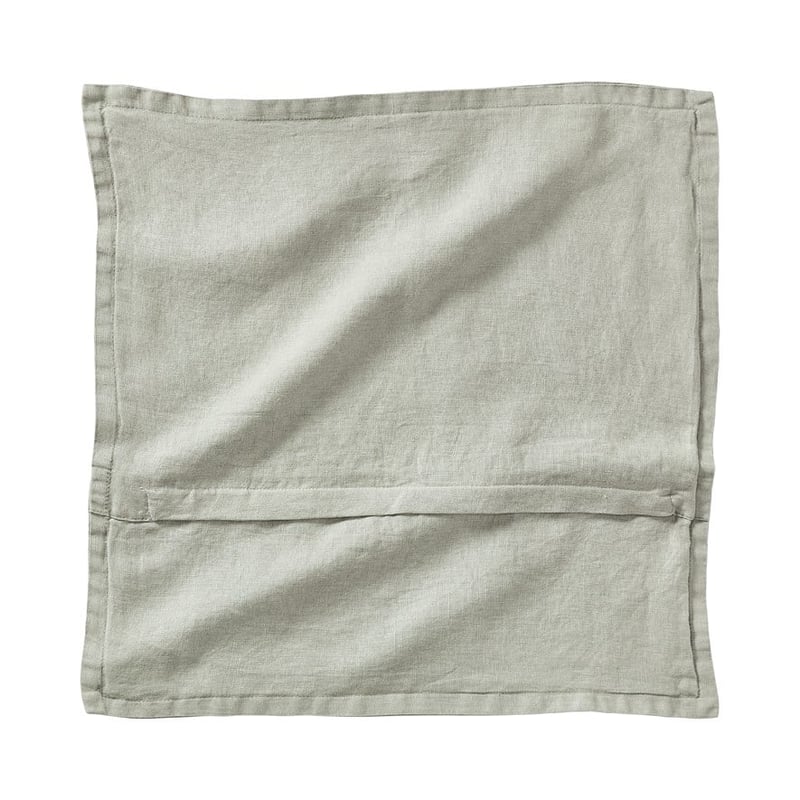 Belgian Vintage Washed Linen Eucalyptus Square Cushion Cover