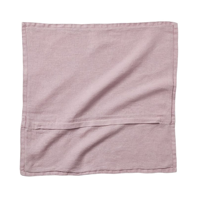 Belgian Vintage Washed Linen Mauve Shadows Square Cushion Cover