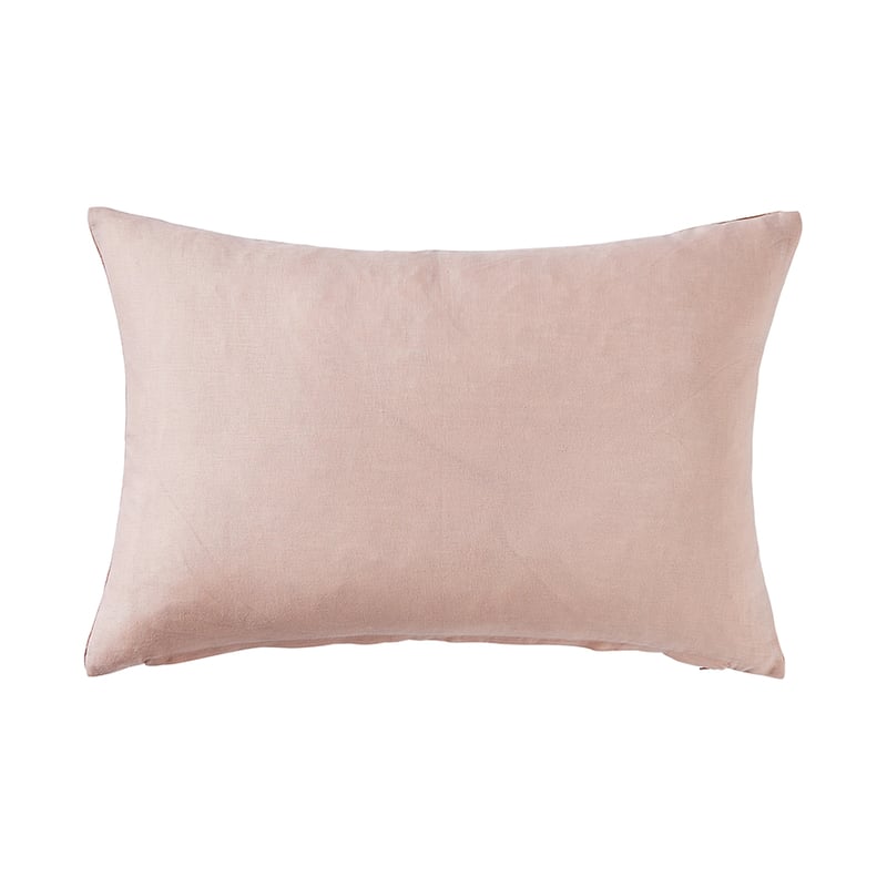 Splice Vintage Washed Linen Caramel & Nude Pink & Rose Cushion