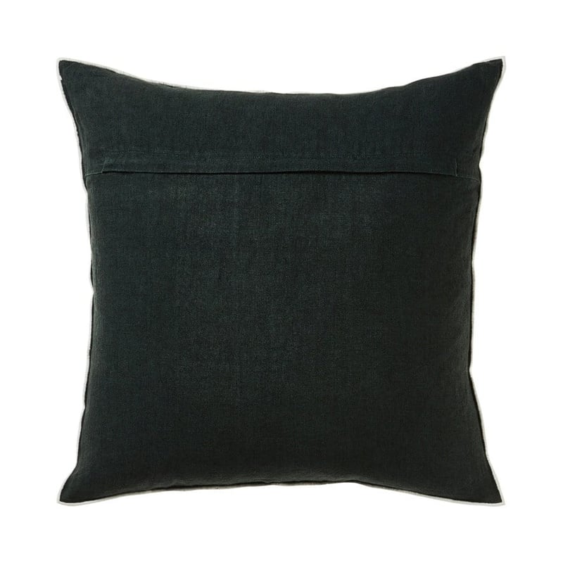 Mark Tuckey Washed Linen Deep Forest Cushion 