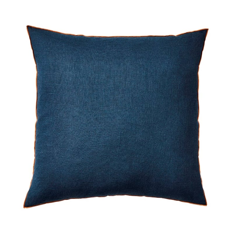 Washed Navy Hemp Cushion 