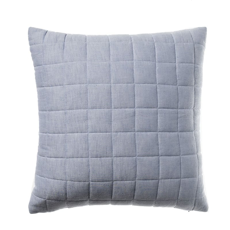 Macedon Grid Cushion Blue Square