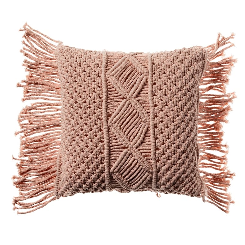 Macrame Cushion Blush Diamond 