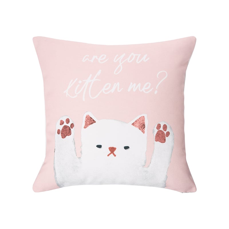 Kitten Cushion Pink Lilly