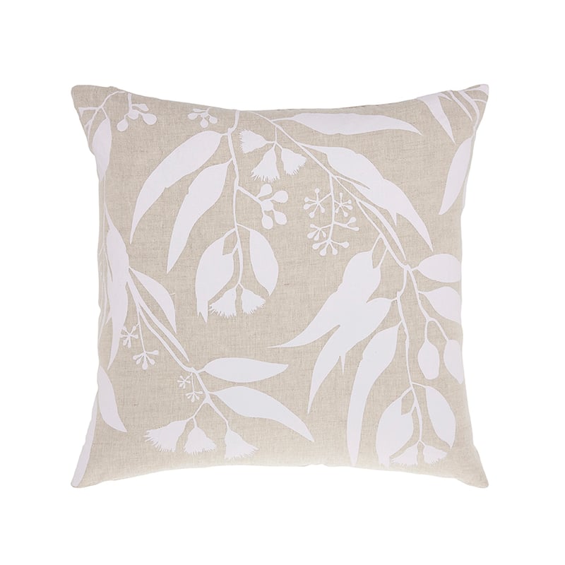 Australian Flora Gum Cushion White