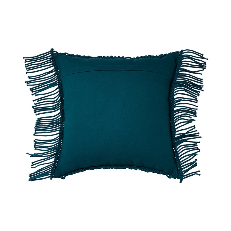 New Haven Macrame Cushion Teal 
