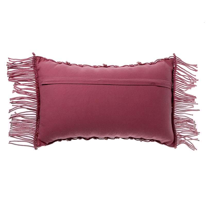 New Haven Macrame Long Cushion Rose 
