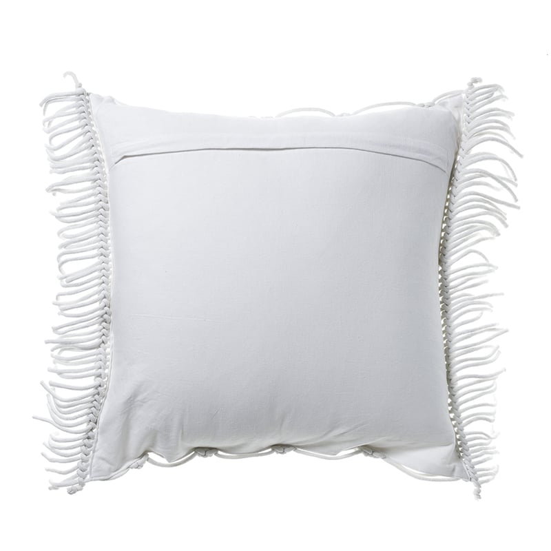 New Haven Macrame Cushion White 