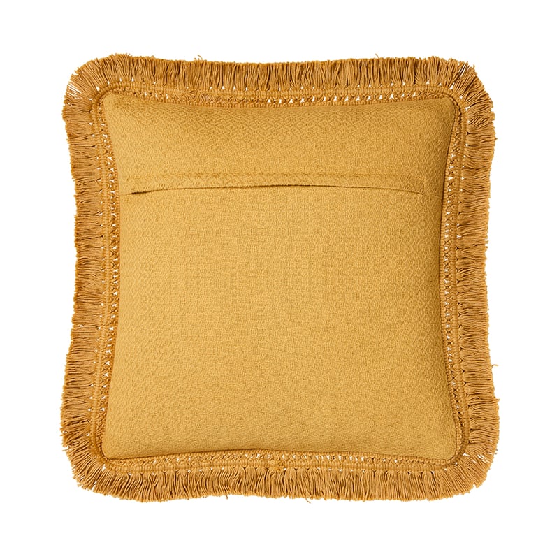 Boracay Fringed Mustard Cushion 
