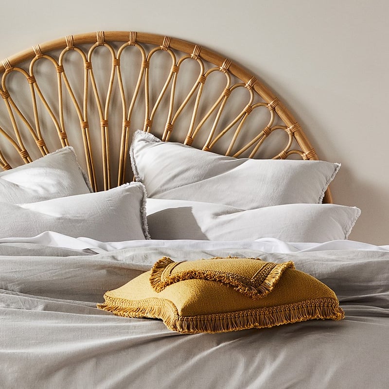 Boracay Fringed Mustard Cushion 