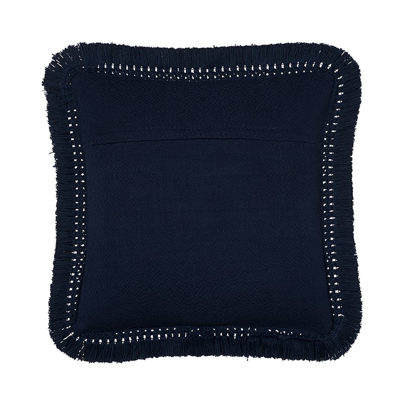 Boracay Navy Fringed Cushion