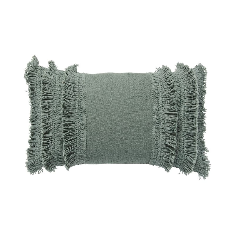 Boracay Green Fringed Long Cushion