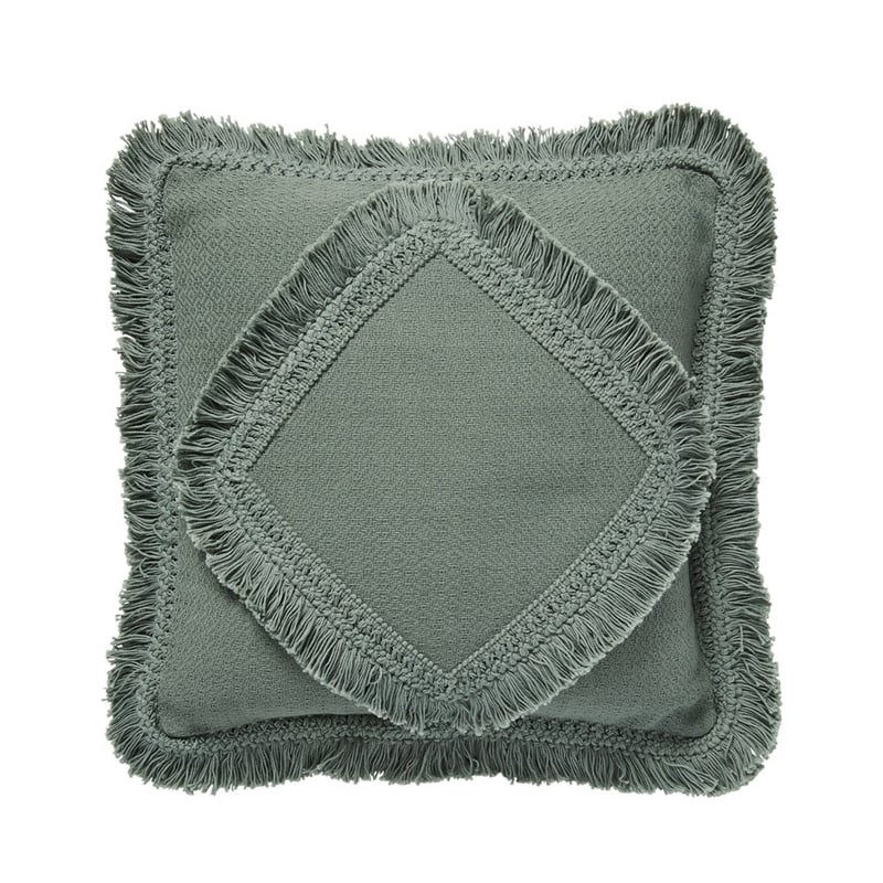 Boracay Green Fringed Cushion