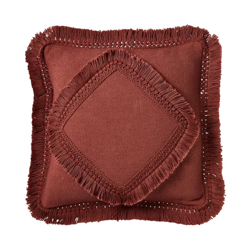 Boracay Fringed Rust Cushion
