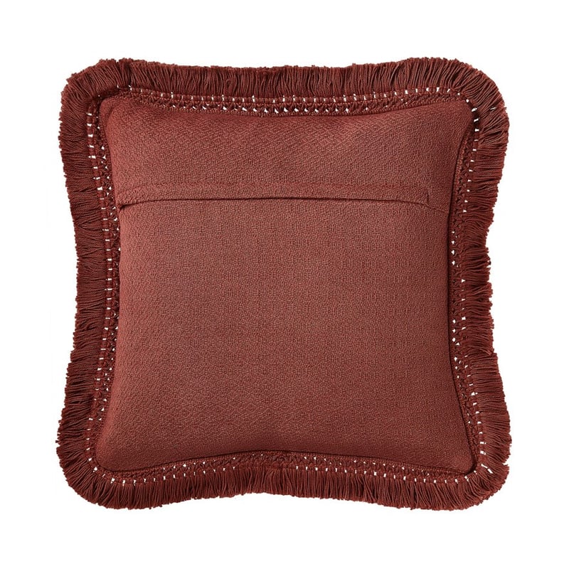 Boracay Fringed Rust Cushion