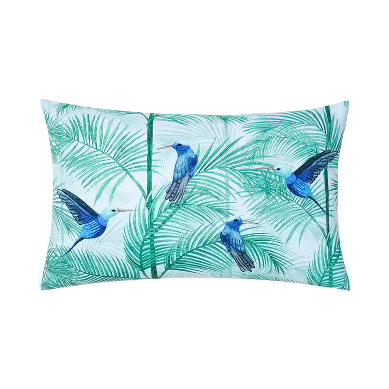 Palm Bird Green/Indigo Cushion 